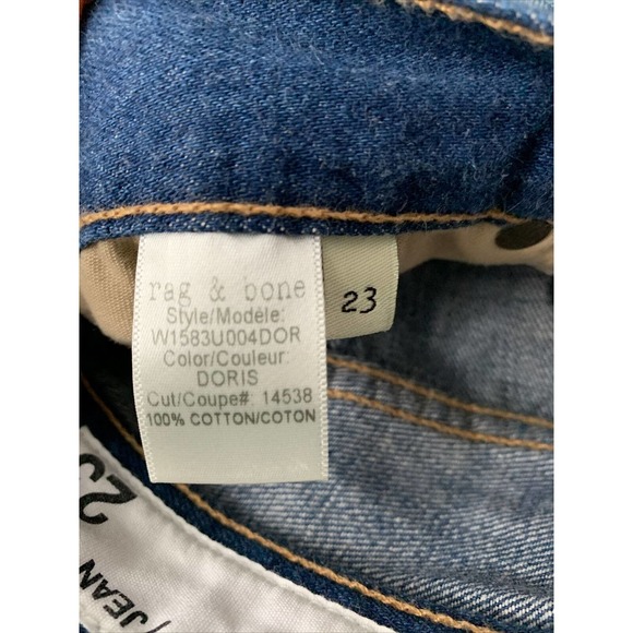 Rag & Bone Womens Jeans 23 (26x27) Doris Raw Hem Stretch Distressed - Picture 4 of 7